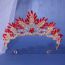 Fashion Royal Blue Alloy Diamond Pattern Hollow Crown