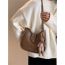 Fashion Brown Pu Rabbit Pendant Shoulder Bag