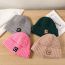 Fashion Light Pink Acrylic Letter Patch Knitted Beanie