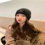 Fashion Brown Acrylic Letter Embroidered Beanie