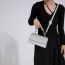 Fashion Silver Litchi Pattern Flap Crossbody Bag