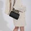 Fashion Silver Litchi Pattern Flap Crossbody Bag