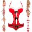 Fashion Red 8 Spandex Underwear One-piece Bow Christmas Set