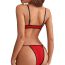 Fashion Red Gold Velvet Mesh Underwear Christmas Outfit