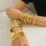 Fashion 6# Stainless Steel Gold-plated Oil Drip Open Bracelet