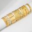 Fashion 11# Stainless Steel Gold-plated Oil Drip Open Bracelet