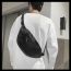 Fashion White Pu Large Capacity Men's Crossbody Bag Chest Bag