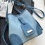 Fashion Khaki Pu Contrasting Color Large-capacity Portable Shoulder Crossbody Bag