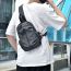 Fashion Grey Nylon Zipper Multifunctional Men's Crossbody Bag