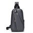 Fashion Grey Nylon Multifunctional Men's Crossbody Bag