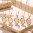 Fashion Golden O Stainless Steel Oil Dripping Three-dimensional 26 Letter Necklace
