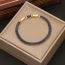Fashion 2# Royal Blue Copper Inlaid Zirconium Geometric Bracelet