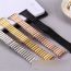 Fashion Black Stainless Steel Metal Bamboo Buckle Watch Strap