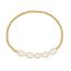 Fashion Golden 3 Pearl Beaded Braided Bracelet
