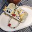 Fashion Color Beaded Yellow Duck Love Mobile Phone Chain