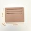 Fashion Light Brown Pu Id Card Storage Card Holder