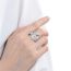Fashion Silver Metal Pleated Irregular Open Ring