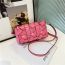 Fashion Light Pink Pu Woven Crossbody Bag
