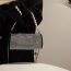 Fashion Black Pearl Beaded Diamond Large Capacity Cross Body Bag