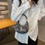 Fashion Grey Pu Embroidered Crossbody Bag