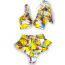 Fashion Lemon Print Printed One-shoulder Ruffled Tankini Swimsuit