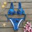 Fashion Blue Print Polyester Printed Swimsuit