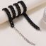 Fashion Black Acrylic Geometric Chain Glasses Chain