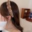 Fashion Hairband-brown Velvet Diamond Braided Criss-cross Wide-brim Headband
