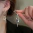 Fashion Silver Alloy Small Lock Key C-shaped Earrings