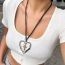 Fashion 05 Necklace + Earrings White K 4603 Alloy Geometric Love Necklace And Earrings Set