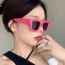 Fashion Rose Red Gray Tablets Square Small Frame Rice Nail Sunglasses
