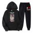 Fashion 36# Polyester Printed Hooded Sweatshirt Lace-up Leggings Tracksuit