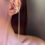 Fashion Silver Alloy Pearl Butterfly Tassel Ear Clip Earrings