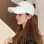 Fashion Brown Cotton Letter-embroidered Baseball Cap
