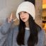 Fashion Royal Blue Cotton Polyester Knitted Curled Beanie