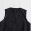 Fashion Black Buttoned Waistcoat