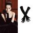 Fashion Black Velvet Five-finger Long Gloves