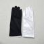 Fashion White Satin Stretch Five Finger Gloves