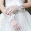 Fashion White Mesh Lace Bow Five-finger Gloves