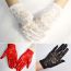 Fashion White Lace Embroidered Five-finger Gloves