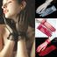 Fashion Red Mesh Lace Five-finger Gloves