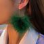 Fashion 7# Simulated Feather Plush Earrings