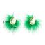 Fashion Green Simulated Feather C-shaped Earrings