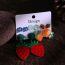Fashion Color Acrylic Geometric Flower Strawberry Earring Set