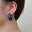 Fashion Coffee Color Acrylic C-shaped Earrings