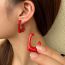 Fashion Coffee Color Acrylic U-shaped Earrings