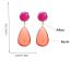 Fashion Rose Red Resin Drop-shaped Color Block Earrings