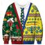 Fashion 1# Polyester Christmas Print Crew Neck Sweatshirt