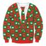 Fashion 1# Polyester Christmas Print Crew Neck Sweatshirt
