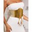 Fashion Gold Mirrored Rope Girdle Leather Belt With Wide Belt